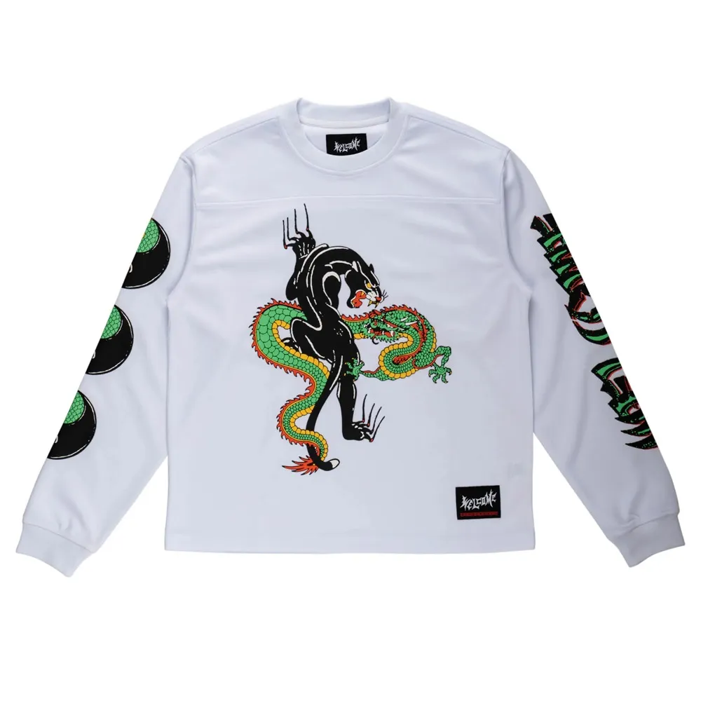 Welcome Skateboards Opps White Long Sleeve Moto Jersey [Size: L]