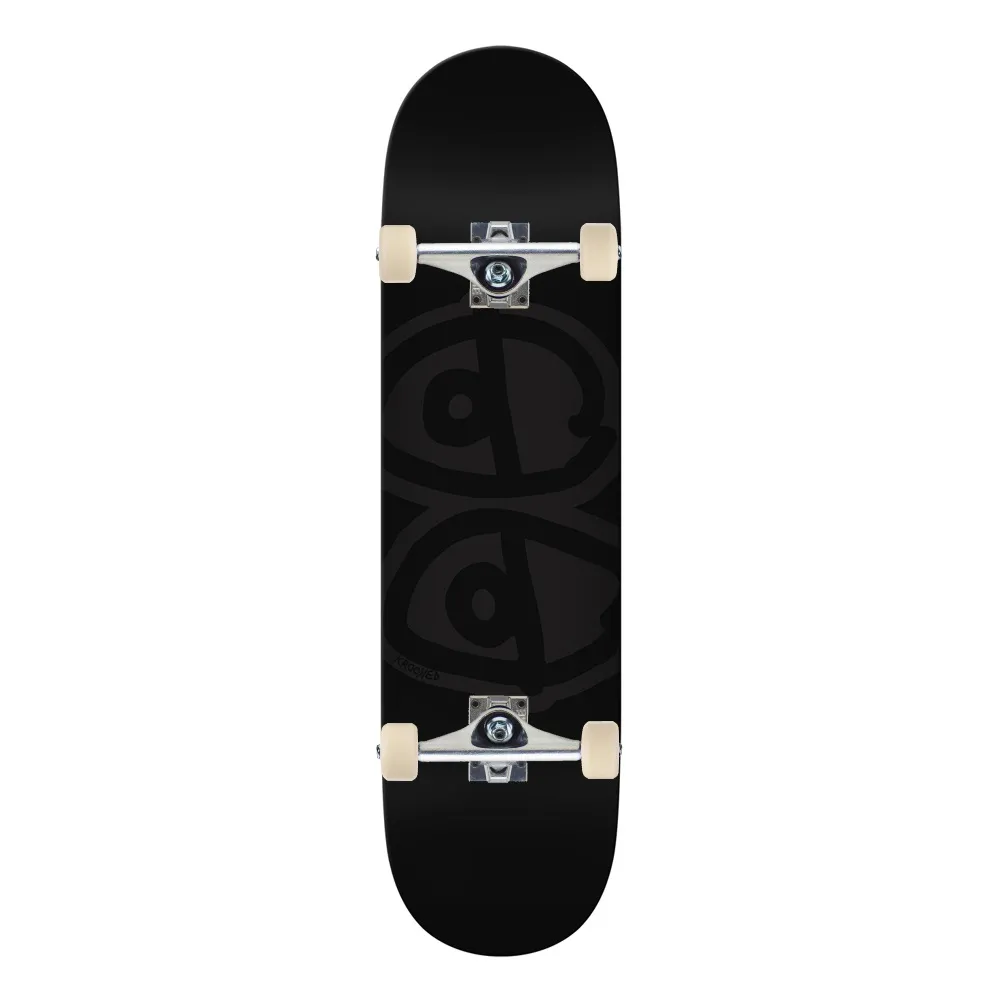 Krooked Team Eyes Black 8.5 Pro Complete Skateboard