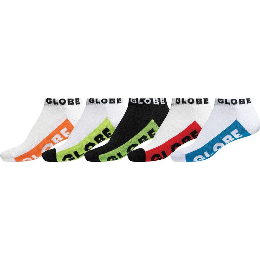 Globe Multi Brights 5 Pairs Youth Ankle Socks