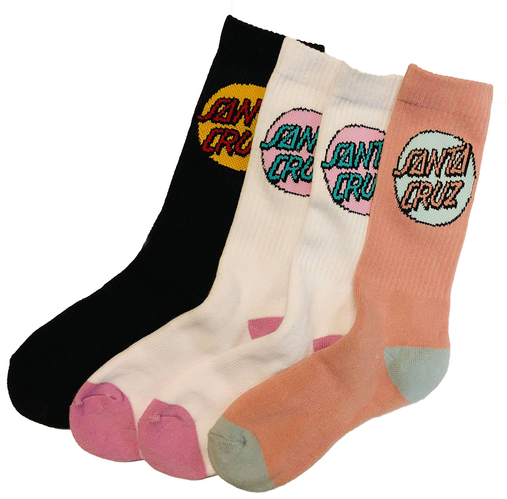 Santa Cruz Socks 4 Pairs Pop Dot Assorted