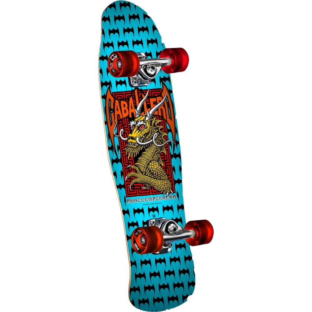Powell Peralta Mini Caballero Dragon Bats Blue 29.5 Cruiser Skateboard