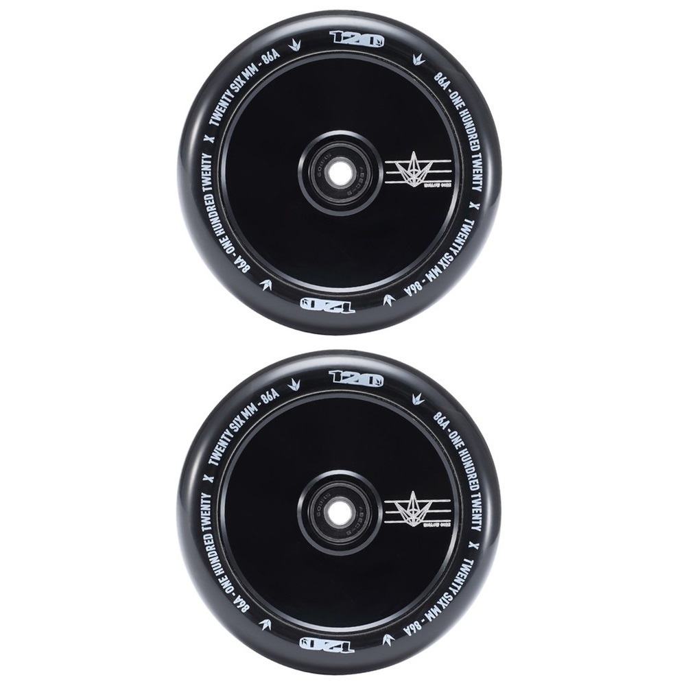 Envy 120mm Hollow Core Scooter Wheels Set Of 2 Black