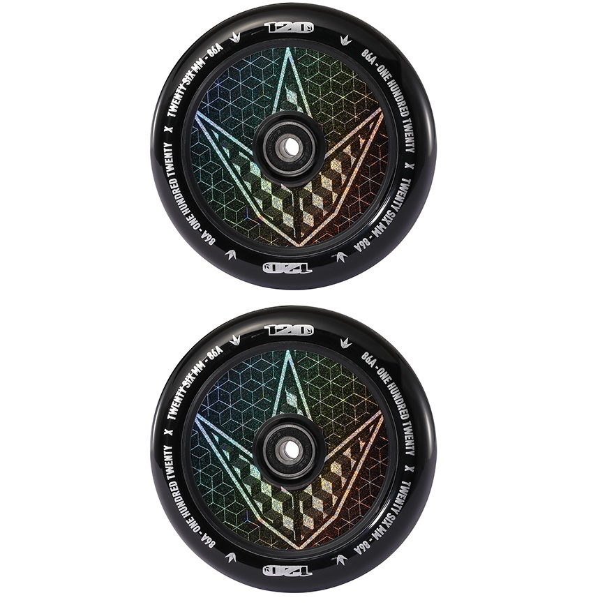 Envy 120mm Hollow Core Scooter Wheels Set Of 2 Hologram Geo
