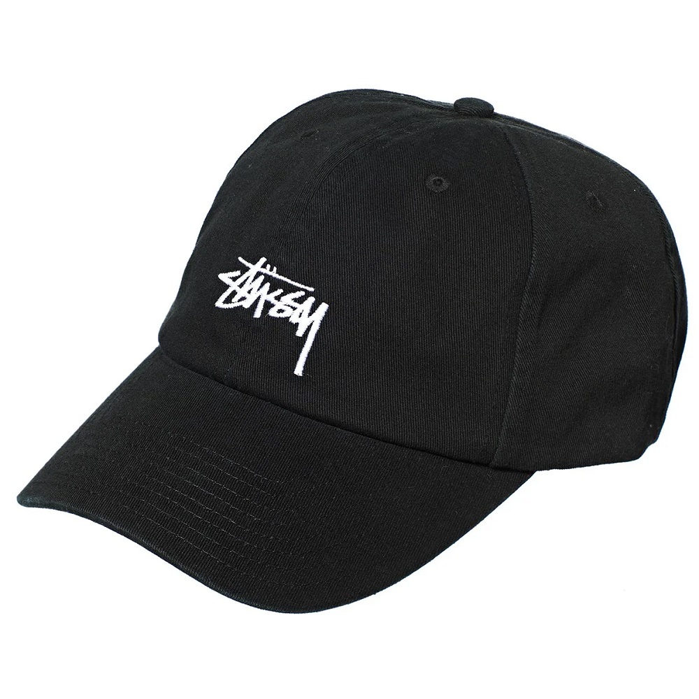 Stussy Hat Stock Lo Pro Snapback Black