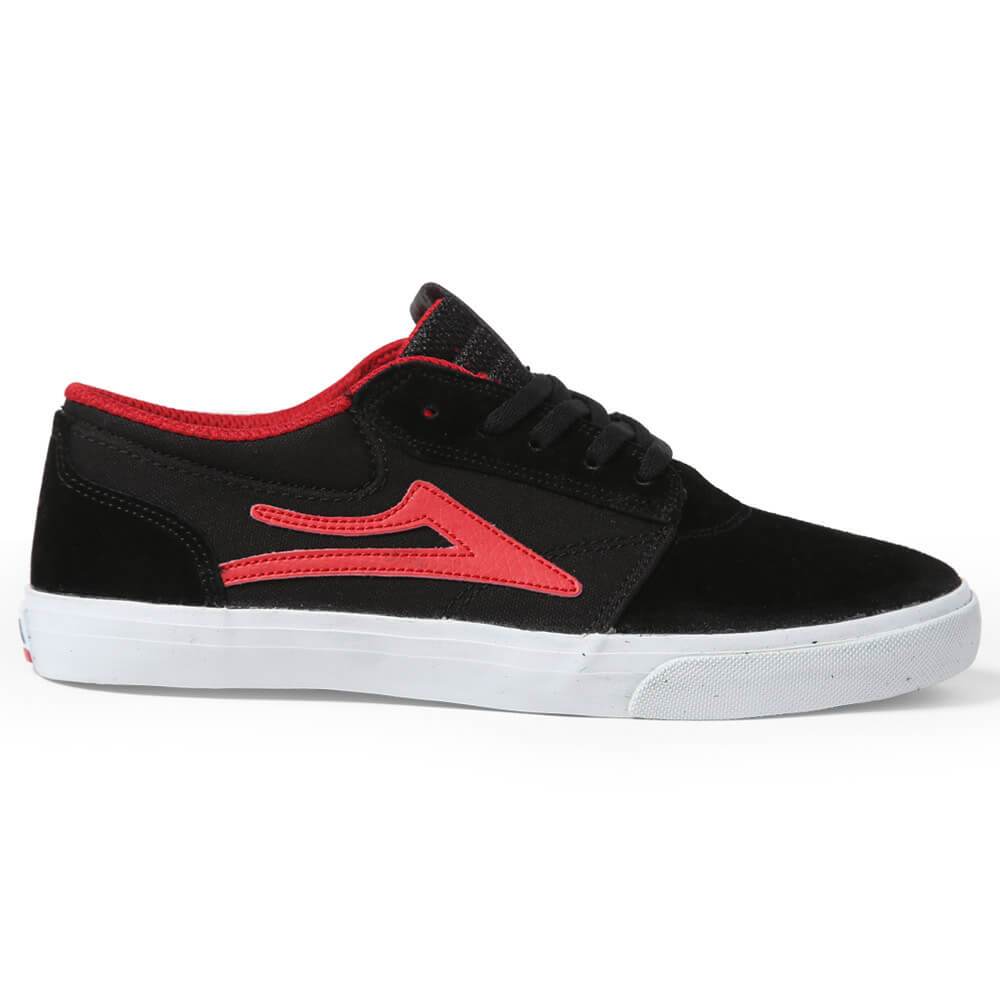 Lakai Kids Skate Shoe Griffin Black Red Suede [Size: 11C]