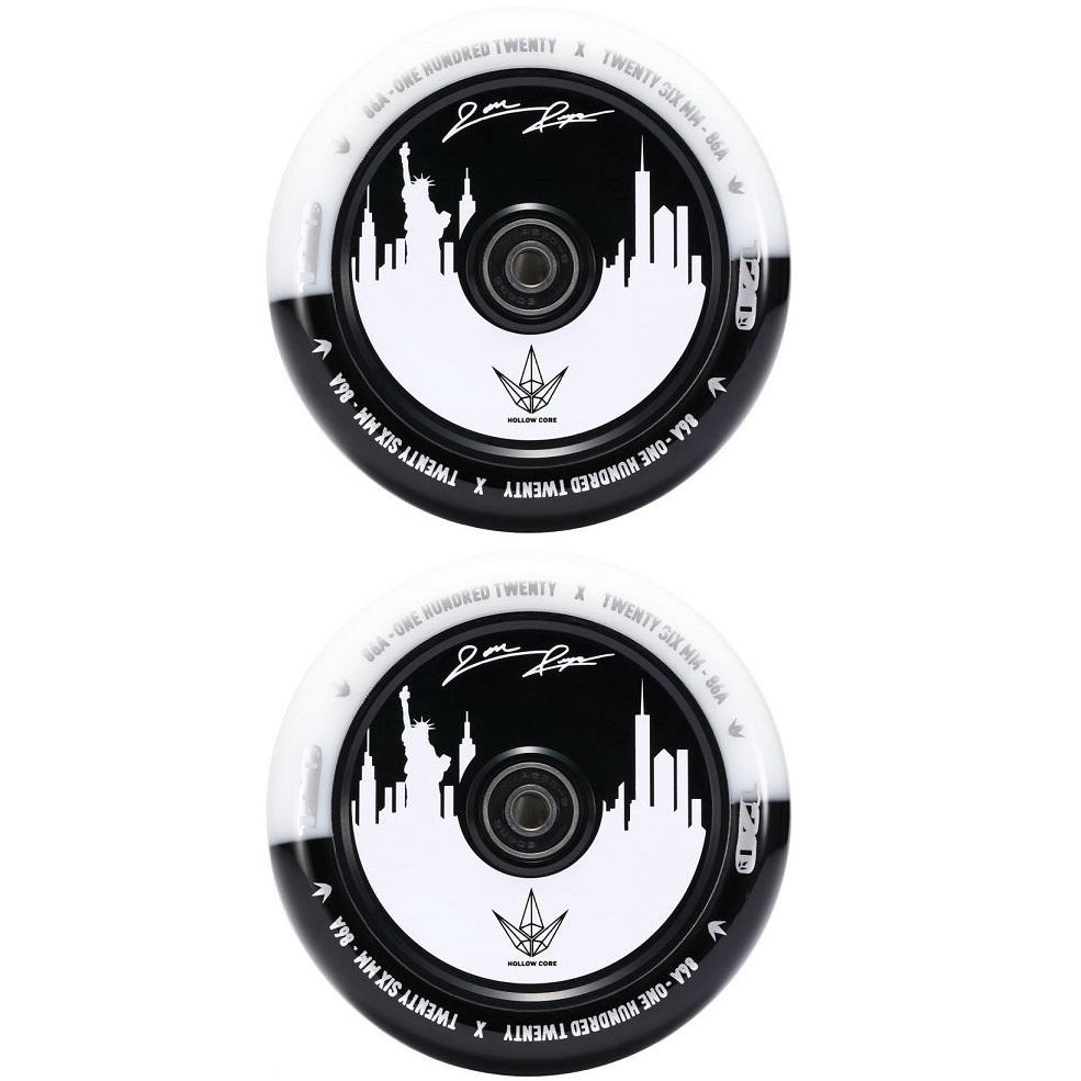 Envy 120mm Hollow Core Scooter Wheels Set Of 2 Jon Reyes Signature Black White