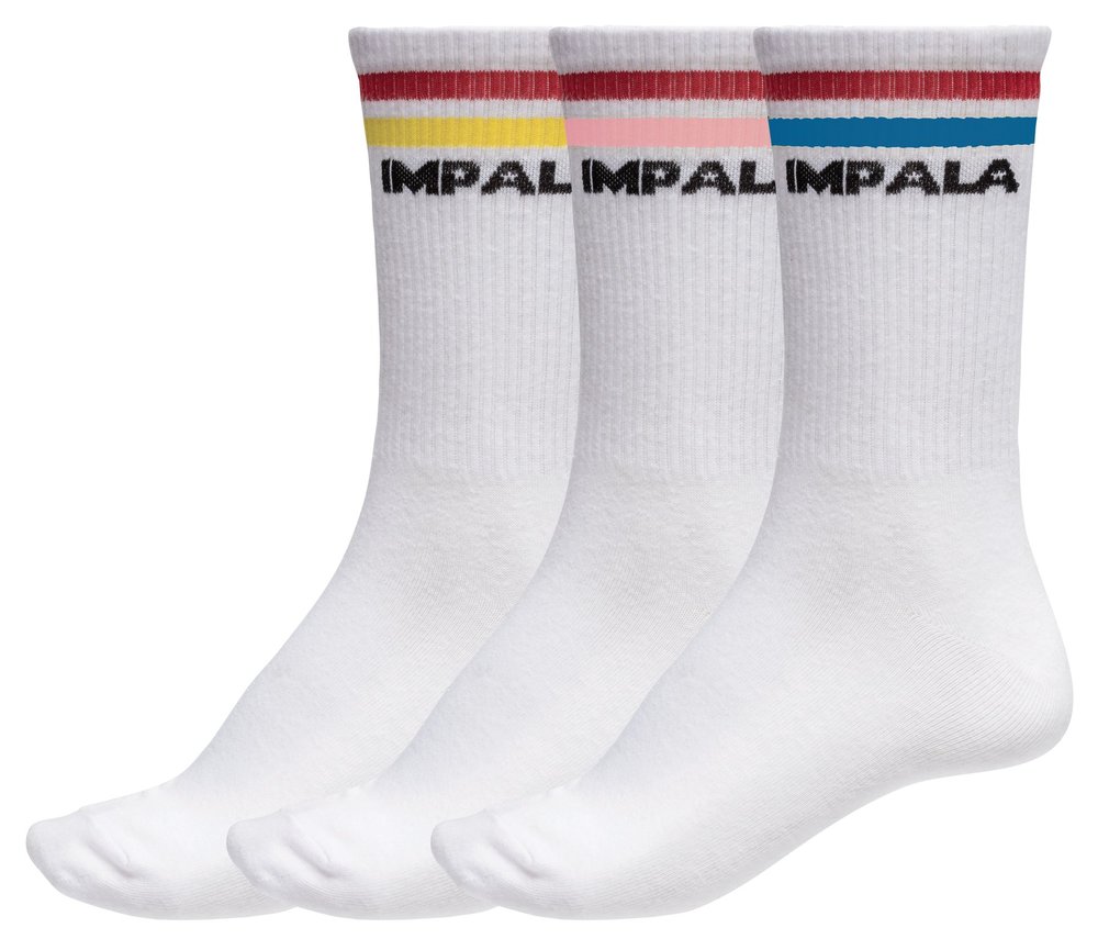 Impala Stripe Socks 3 Pairs Assorted