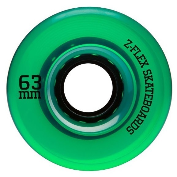 Z-Flex Wheels V2 Z- Smooth Green Trans 83A 63mm
