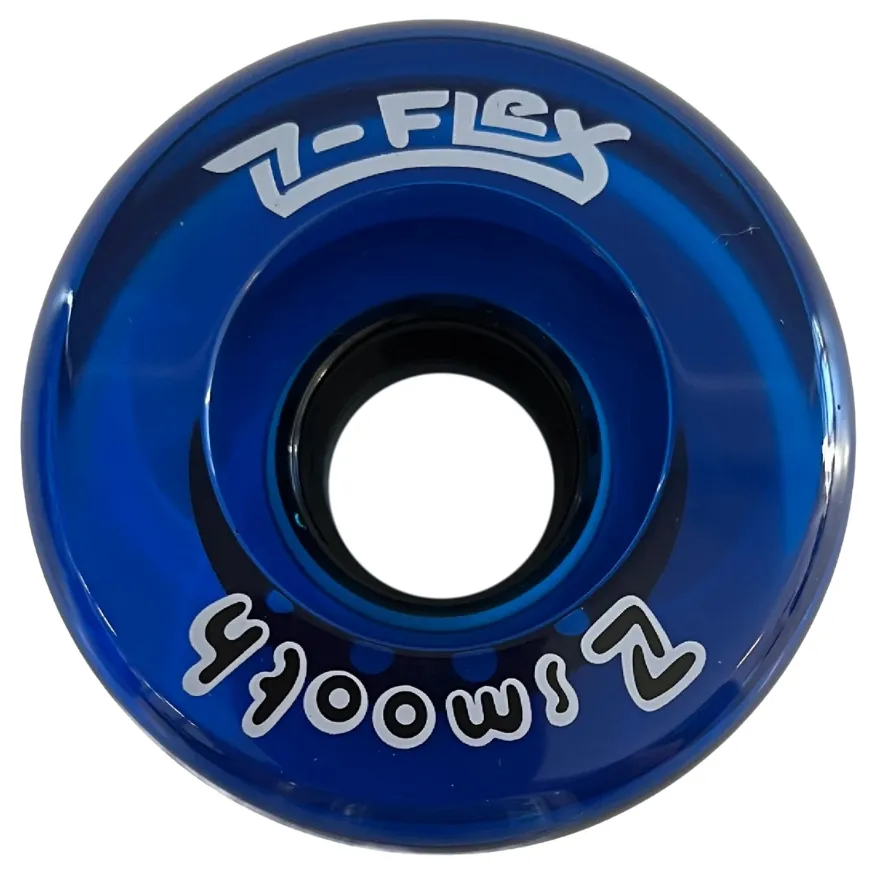 Z-Flex Z-Smooth V2 Blue Trans 83A 63mm Skateboard Wheels