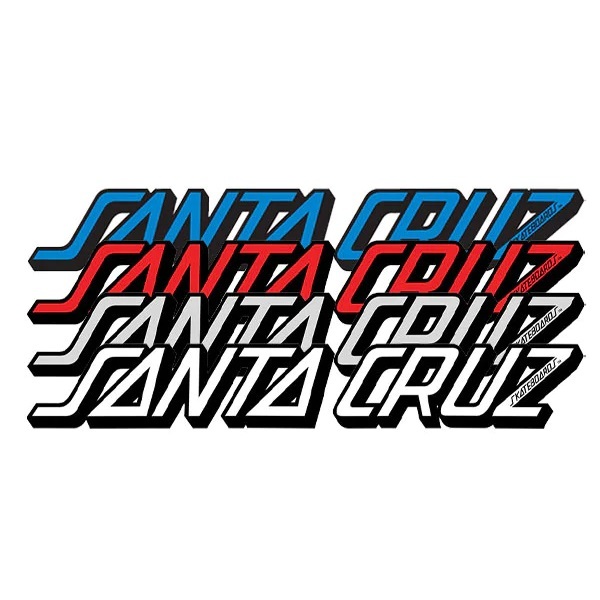 Santa Cruz Classic Strip x 1 Sticker [Colour: Blue]