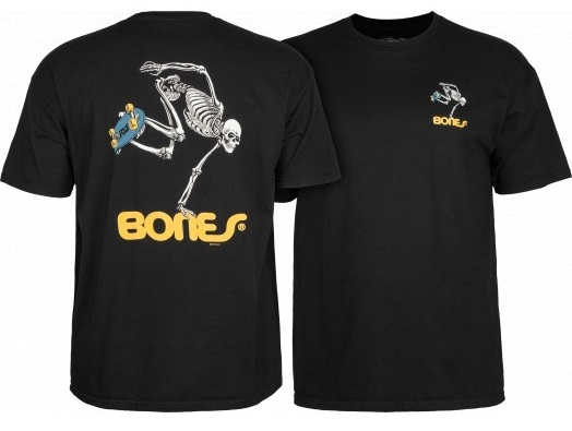 White Powell-Peralta Skateboard Skeleton T-Shirt Medium