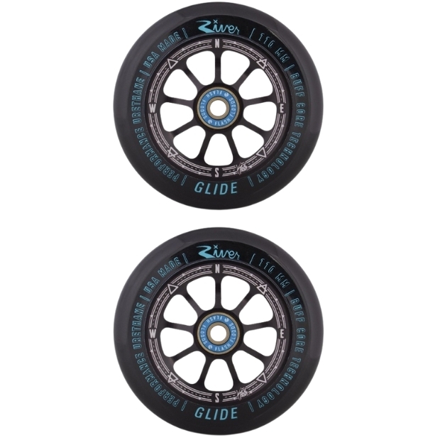 River 110mm Scooter Wheels Runaway Glides Kevin Austin Set Of 2