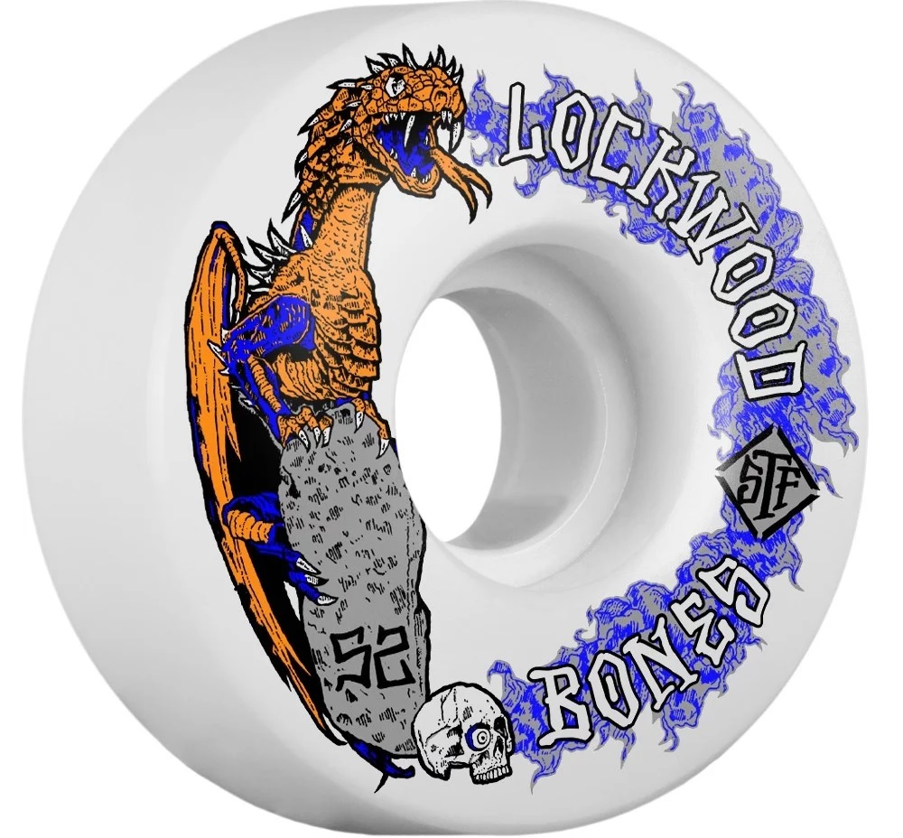Bones Skateboard Wheels V3 Stf Lockwood Dragon 83B 54mm