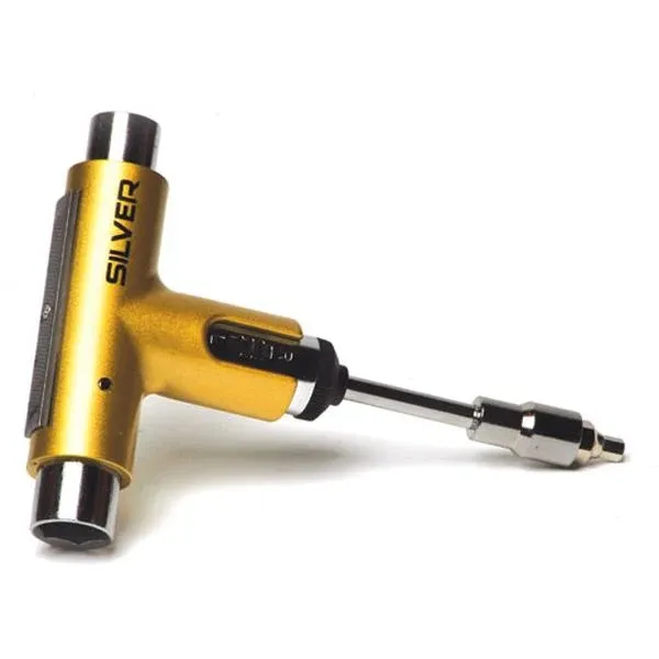 Silver Metallic Gold Skateboard Tool