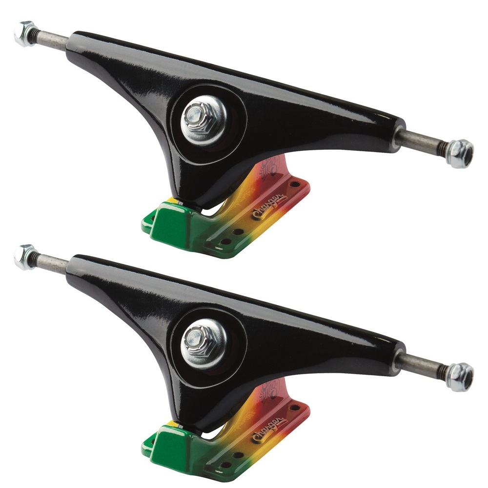 Gullwing Charger Black Rasta Pair Skateboard Trucks [Size: 10.0]