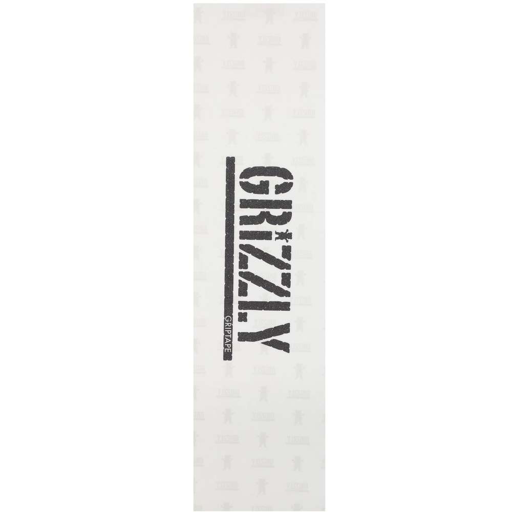 Grizzly Skateboard Grip Tape Sheet Stamp Clear 9 x 33