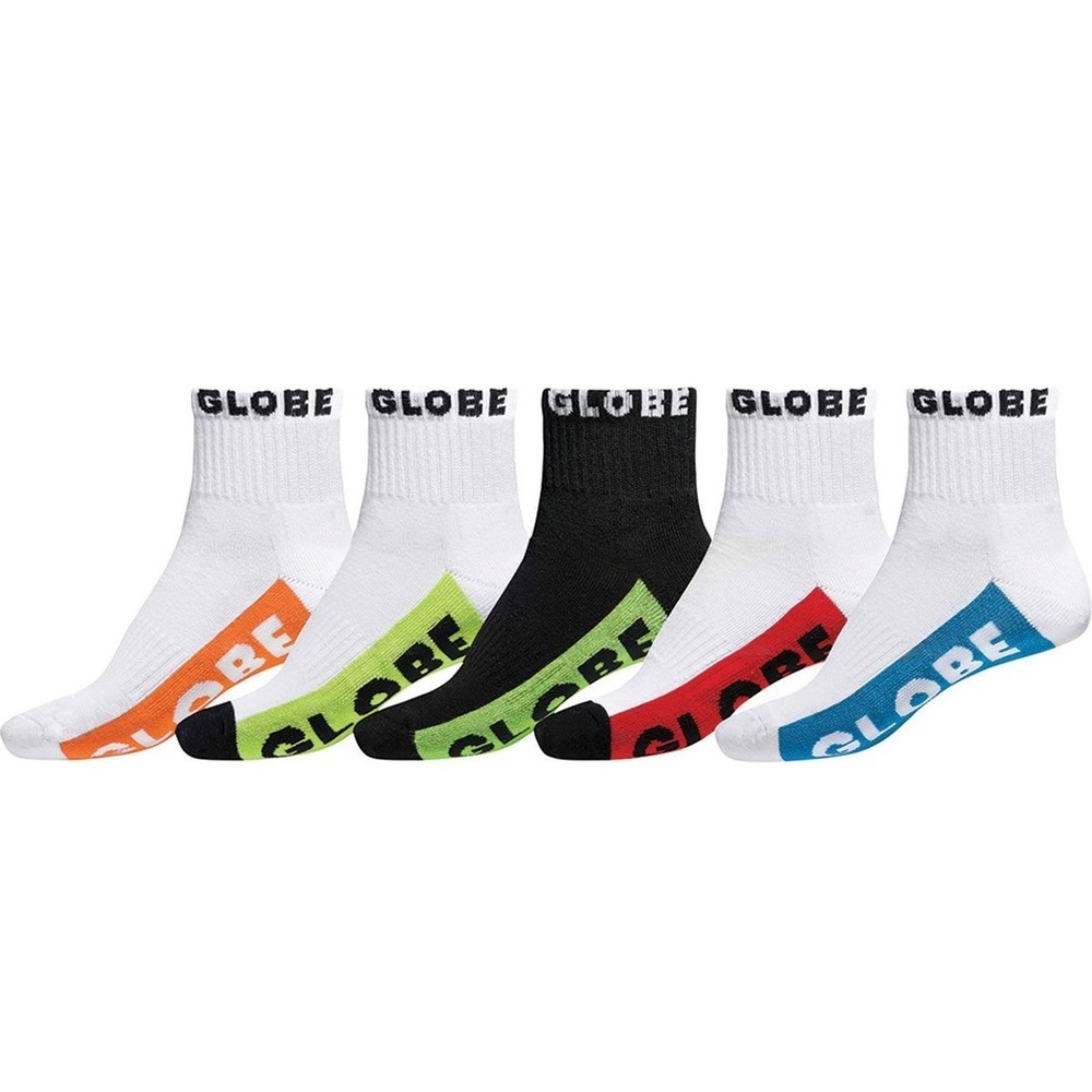 Globe Junior Socks 5 Pairs Multi Bright Crew