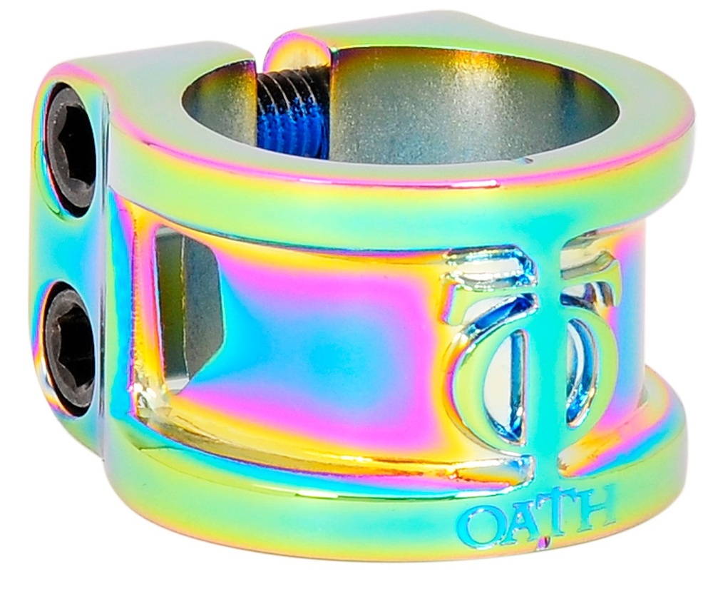 Triad Oath Scooter Double Clamp Cage Neo Chrome Oversized and Standard