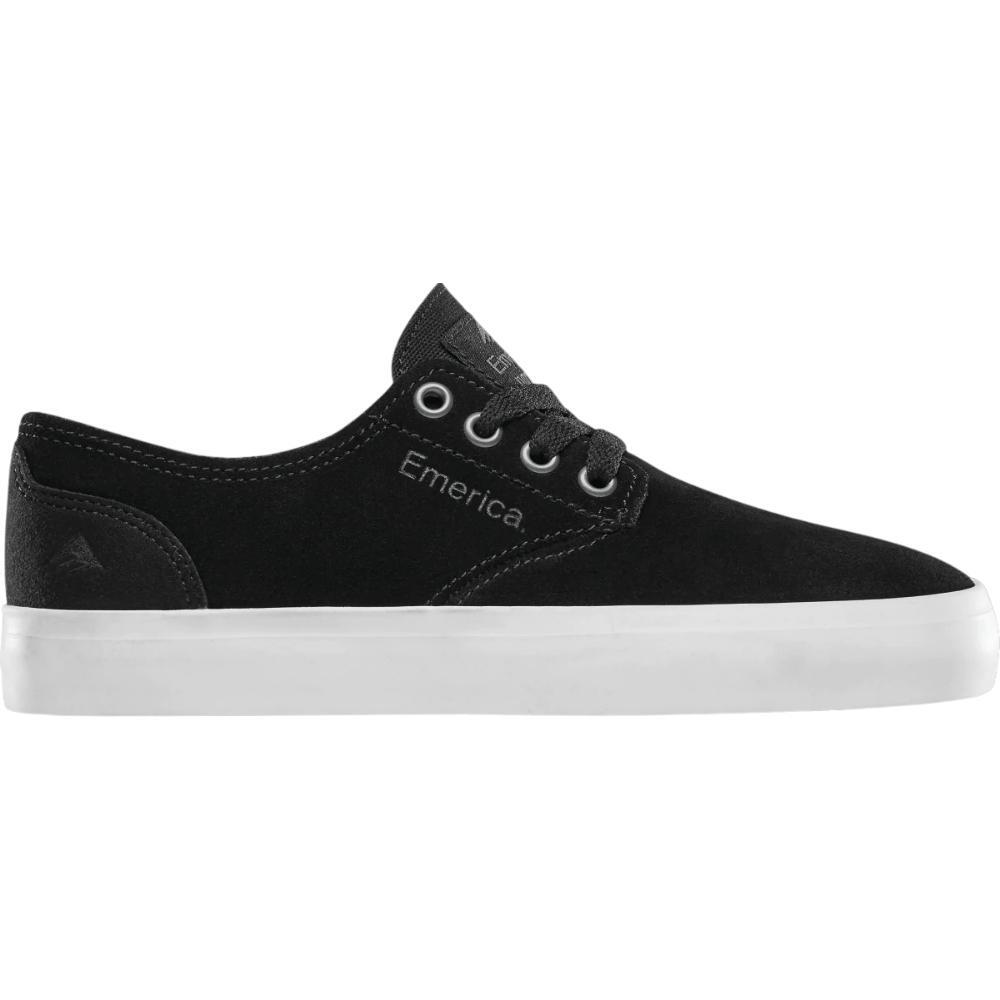 Emerica The Romero Laced Black White Gum Youth Skate Shoes [Size: US 1]