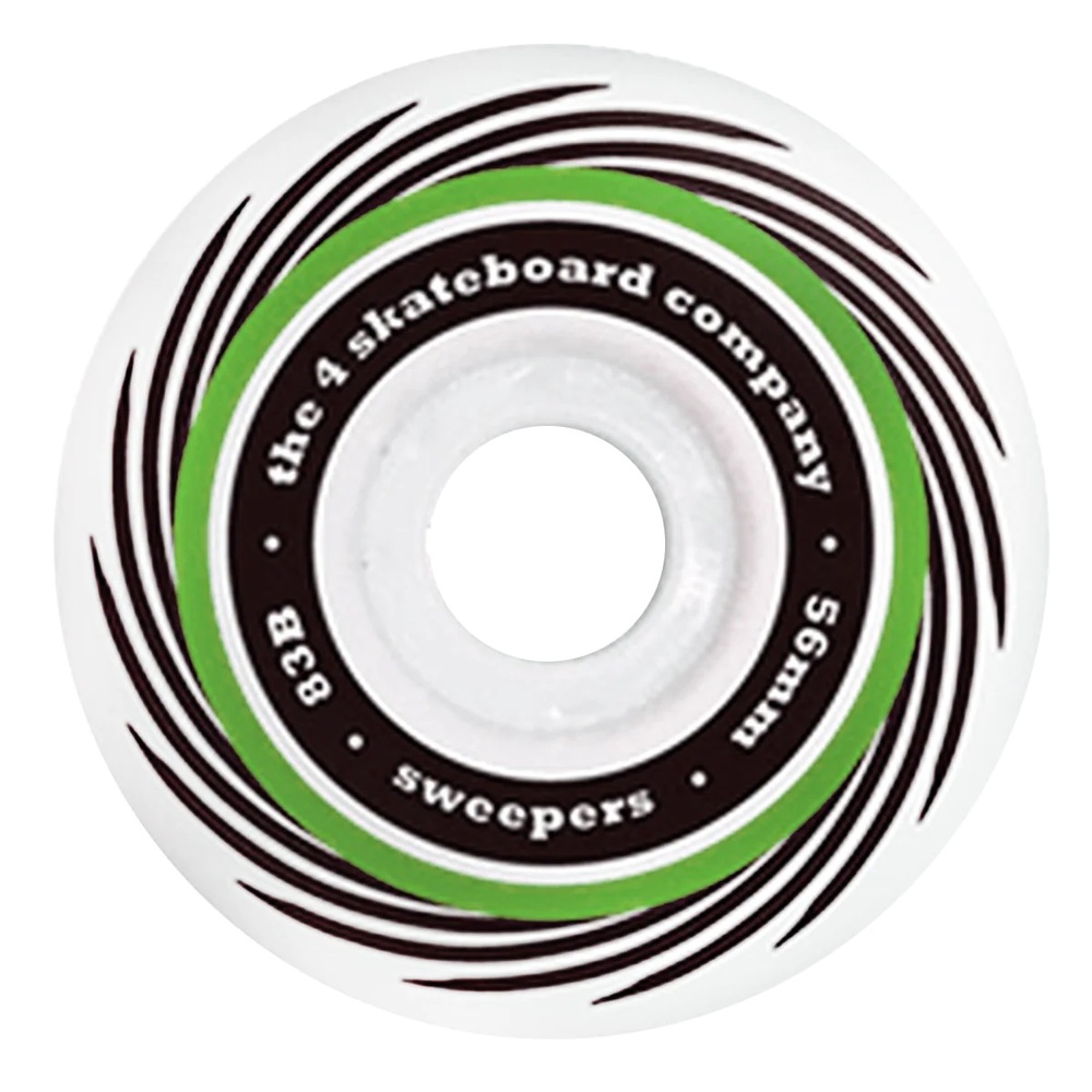The 4 Sweepers Green 101A 56mm Skateboard Wheels