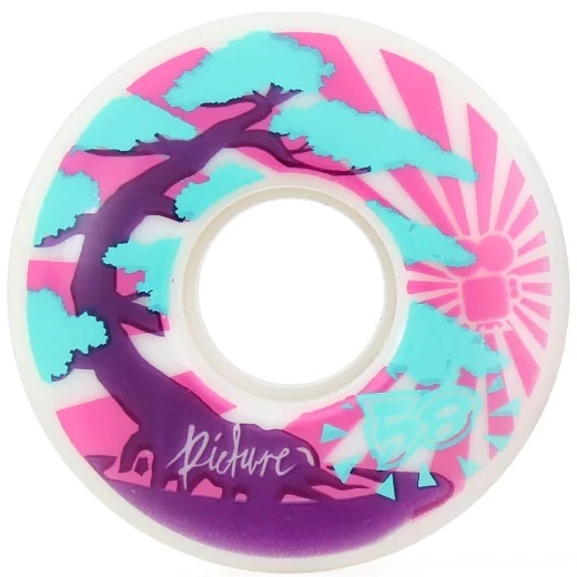 Picture Wheel Co Soft Street Kushi 80A 58mm Skateboard Wheels