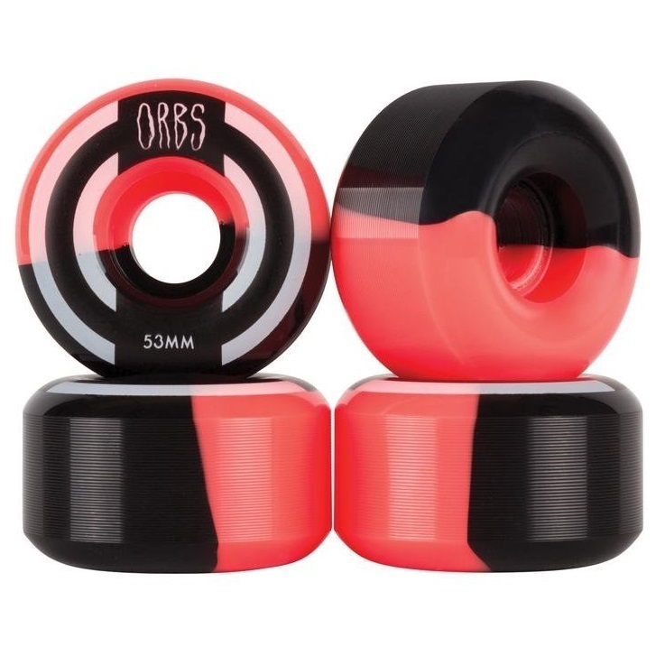 Welcome Skateboard Wheels Orbs Apparitions Splits Coral Black 53mm 99A