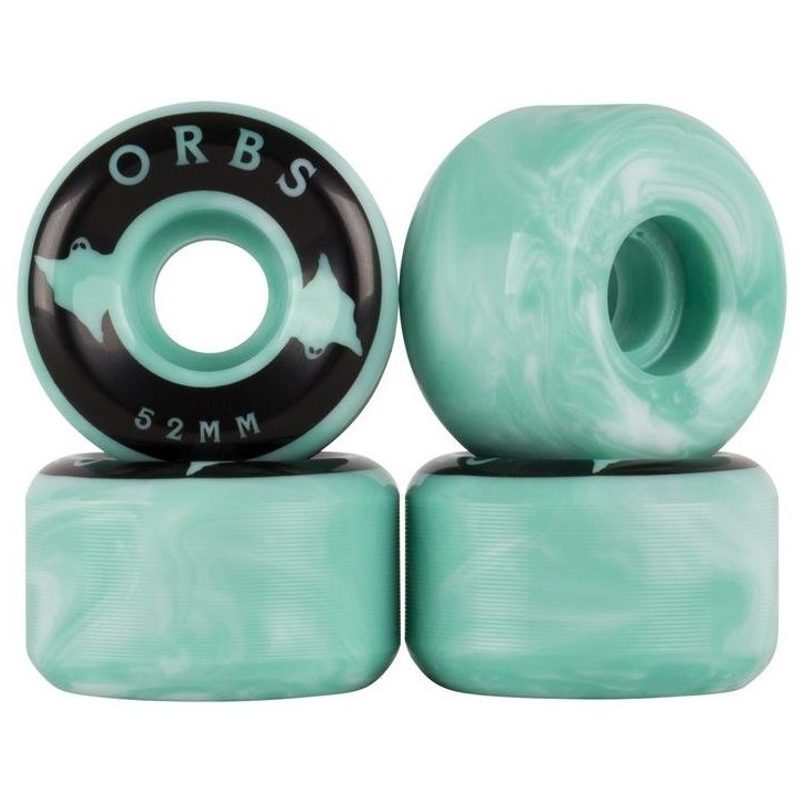 Welcome Orbs Specters Swirls Teal White 99A 52mm Skateboard Wheels