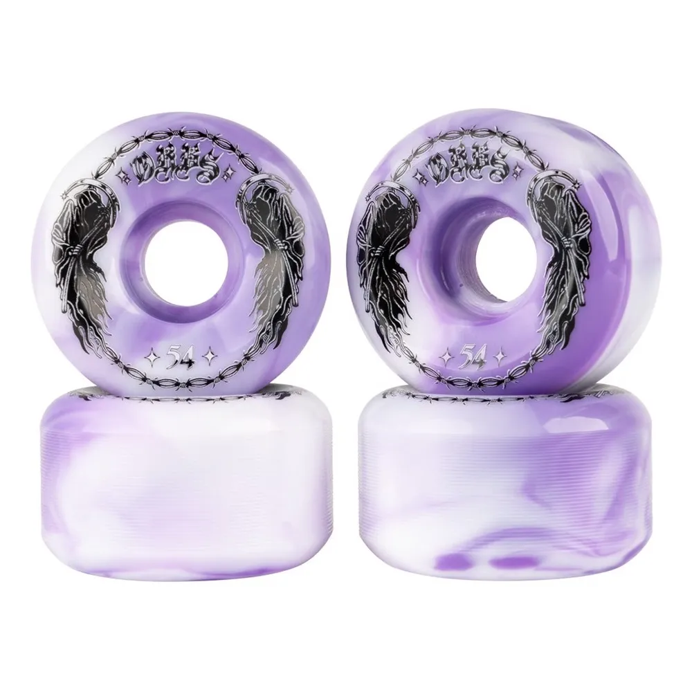 Welcome Orbs Specters Swirls Purple White 99A 54mm Skateboard Wheels