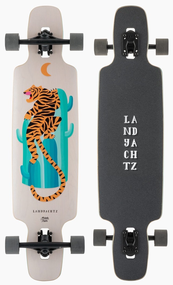 Landyachtz Longboard Skateboard Complete 40 Drop Carve Desert Tiger