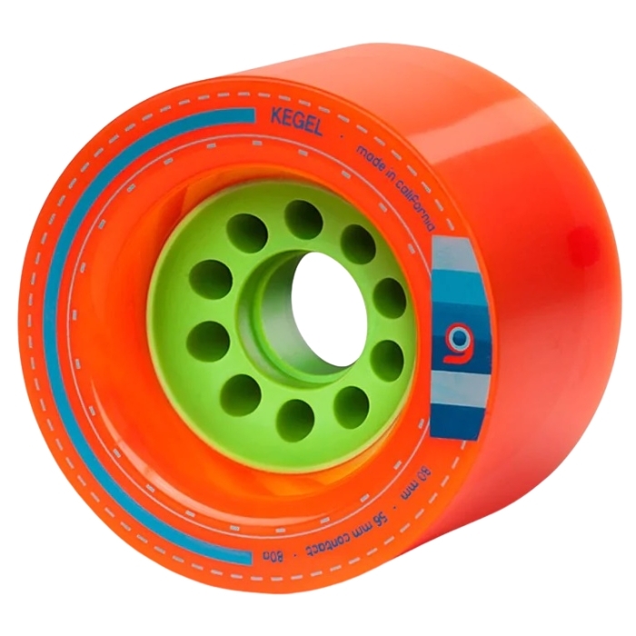 Orangatang Longboard Skateboard Wheels Kegel 80mm 80A Orange