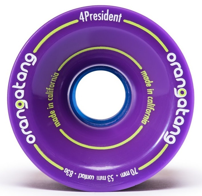 Orangatang Longboard Skateboard Wheels 4 President 83A 70mm Purple