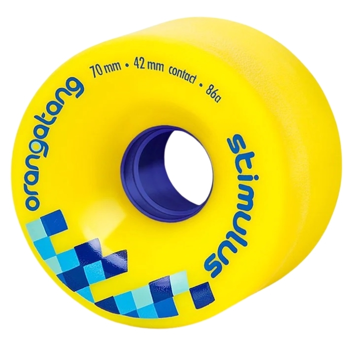 Orangatang Longboard Skateboard Wheels Stimulus Yellow 86A 70mm
