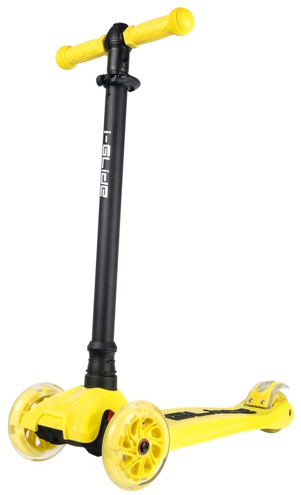 I-Glide Boardwalk Bobber v2 3 Wheel Kids Scooter Led Wheels Yellow | eBay