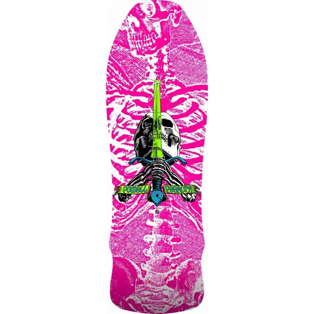 Powell Peralta Skull And Sword Geegah Pink 9.75" Skateboard Deck
