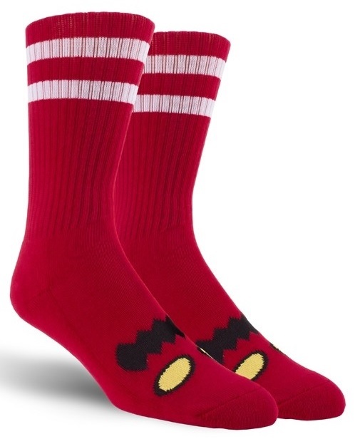 Toy Machine Socks Monster Face Red
