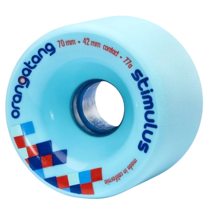 Orangatang Longboard Skateboard Wheels Stimulus Light Blue 77A 70mm
