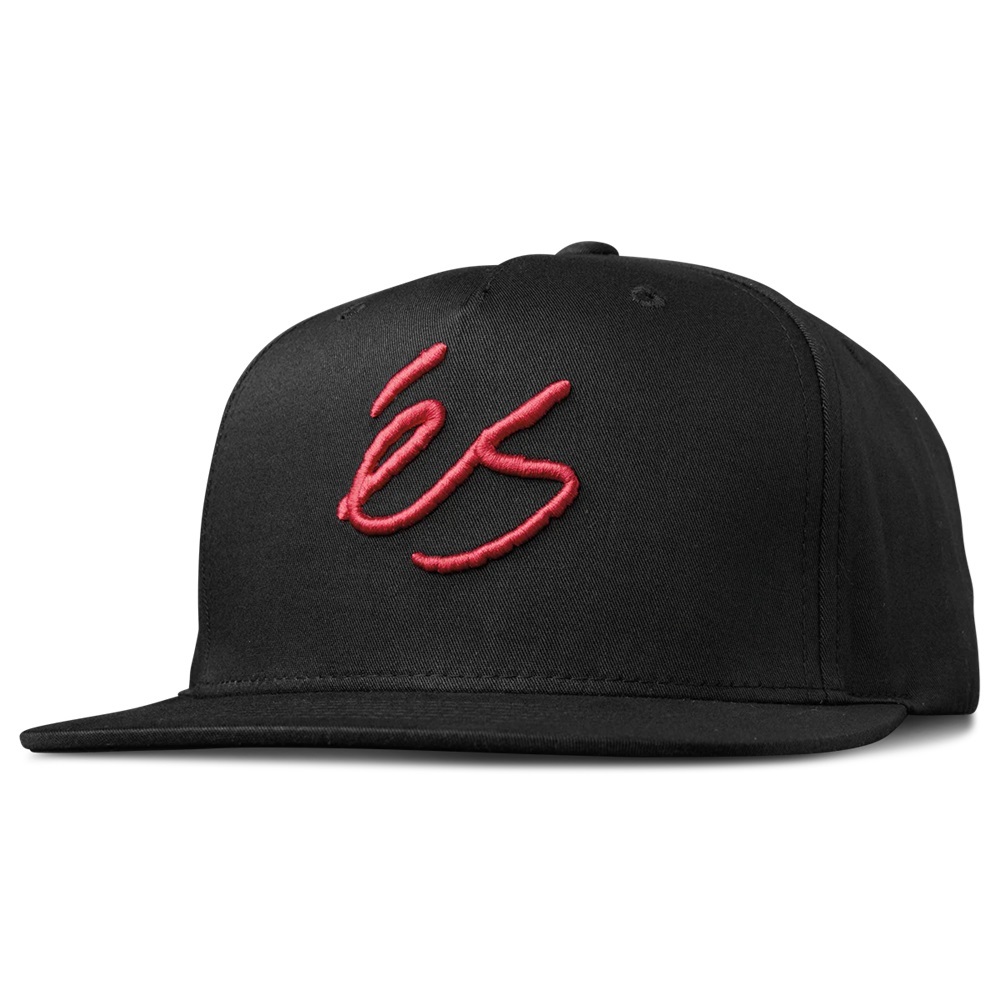 ES Script Black Snapback Hat