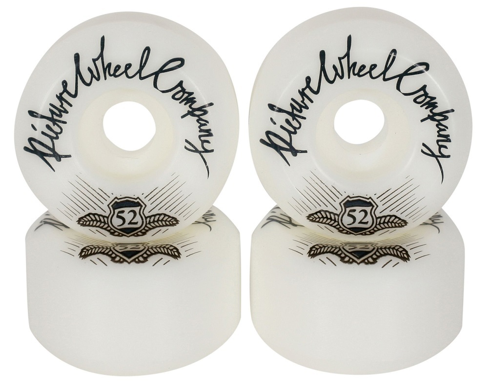 Picture Wheel Co Skateboard Wheels Shield Conical Black 83B 52mm