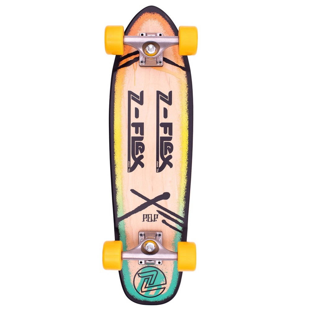 Z-Flex Cruiser Skateboard Complete Pop Rasta 27