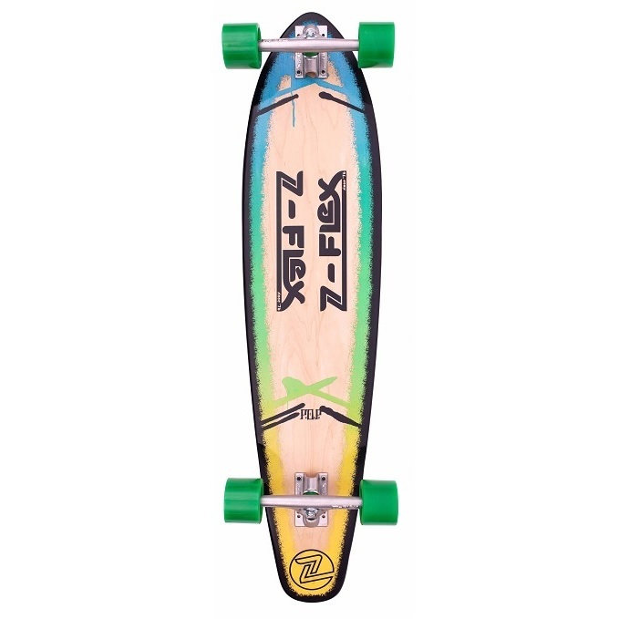Z-Flex Longboard Skateboard Roundtail Pop Blue Fade 39.5