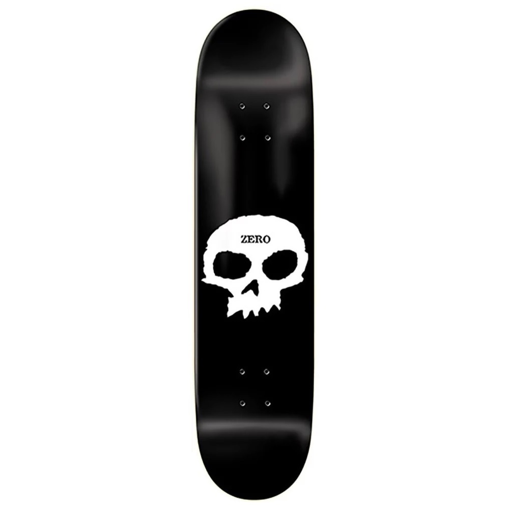 Zero R7 Single Skull Black White 7.75 Skateboard Deck