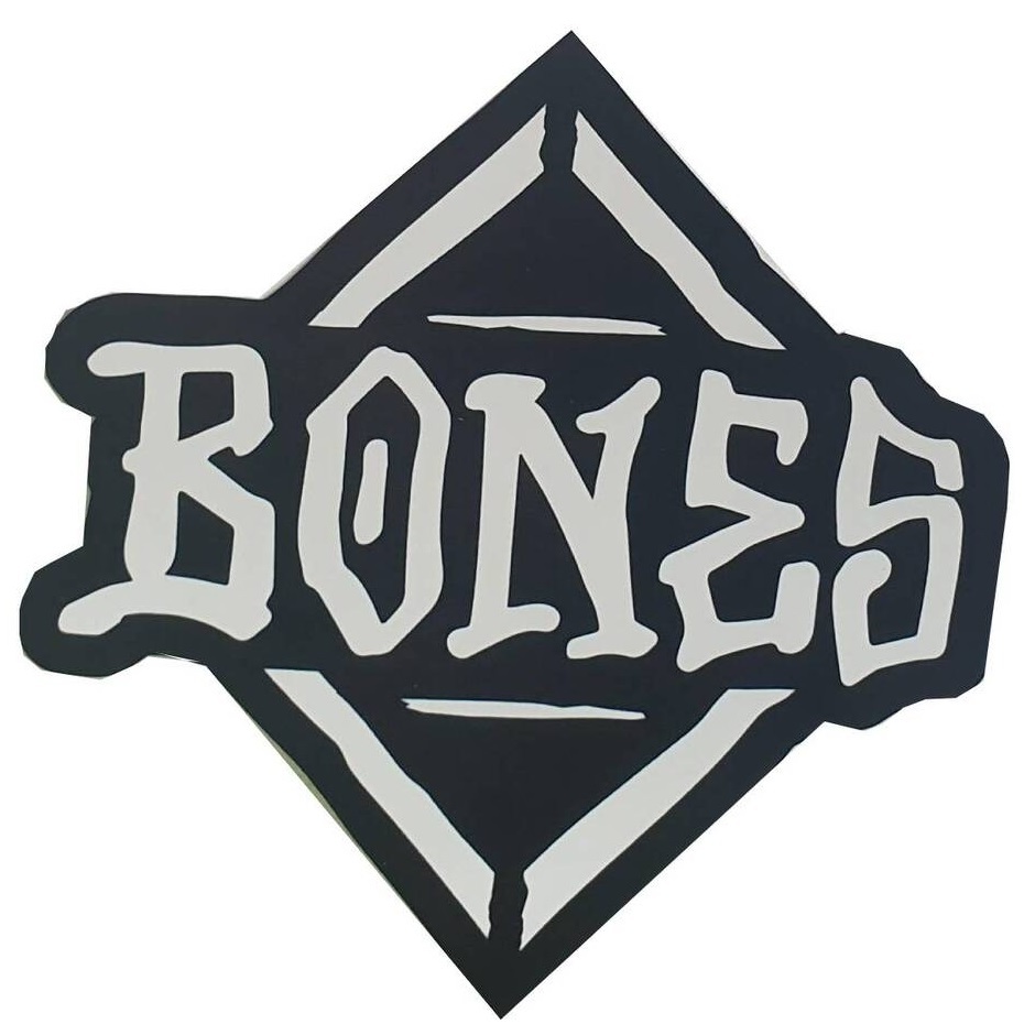 Bones Black White Diamond Logo Sticker