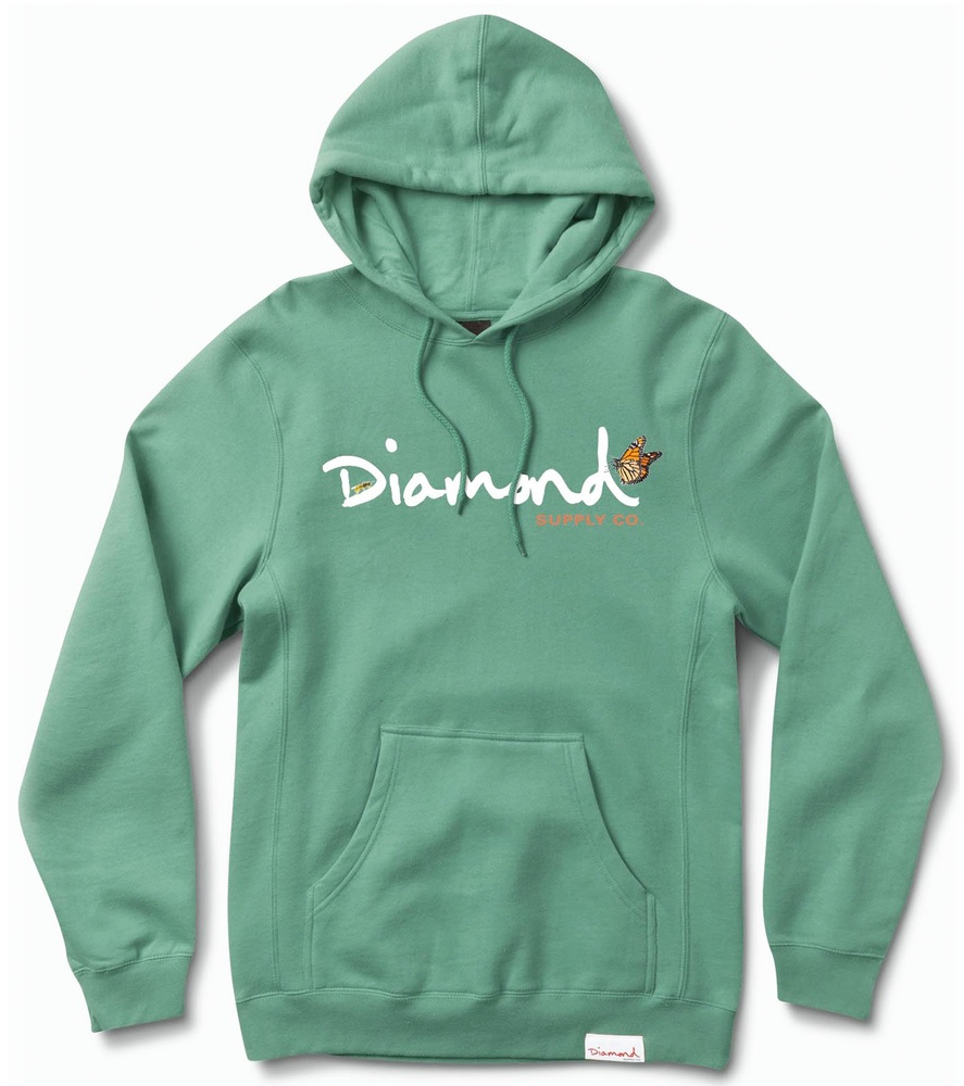diamond og script hoodie