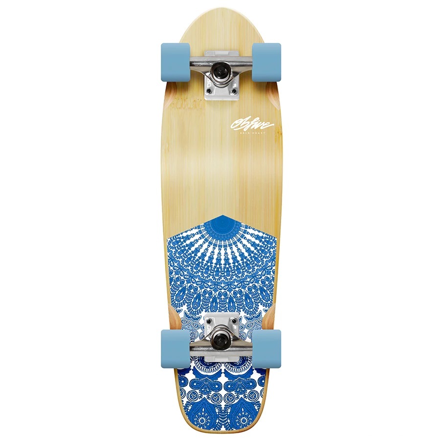 Obfive Mandala Blue 28 Cruiser Skateboard