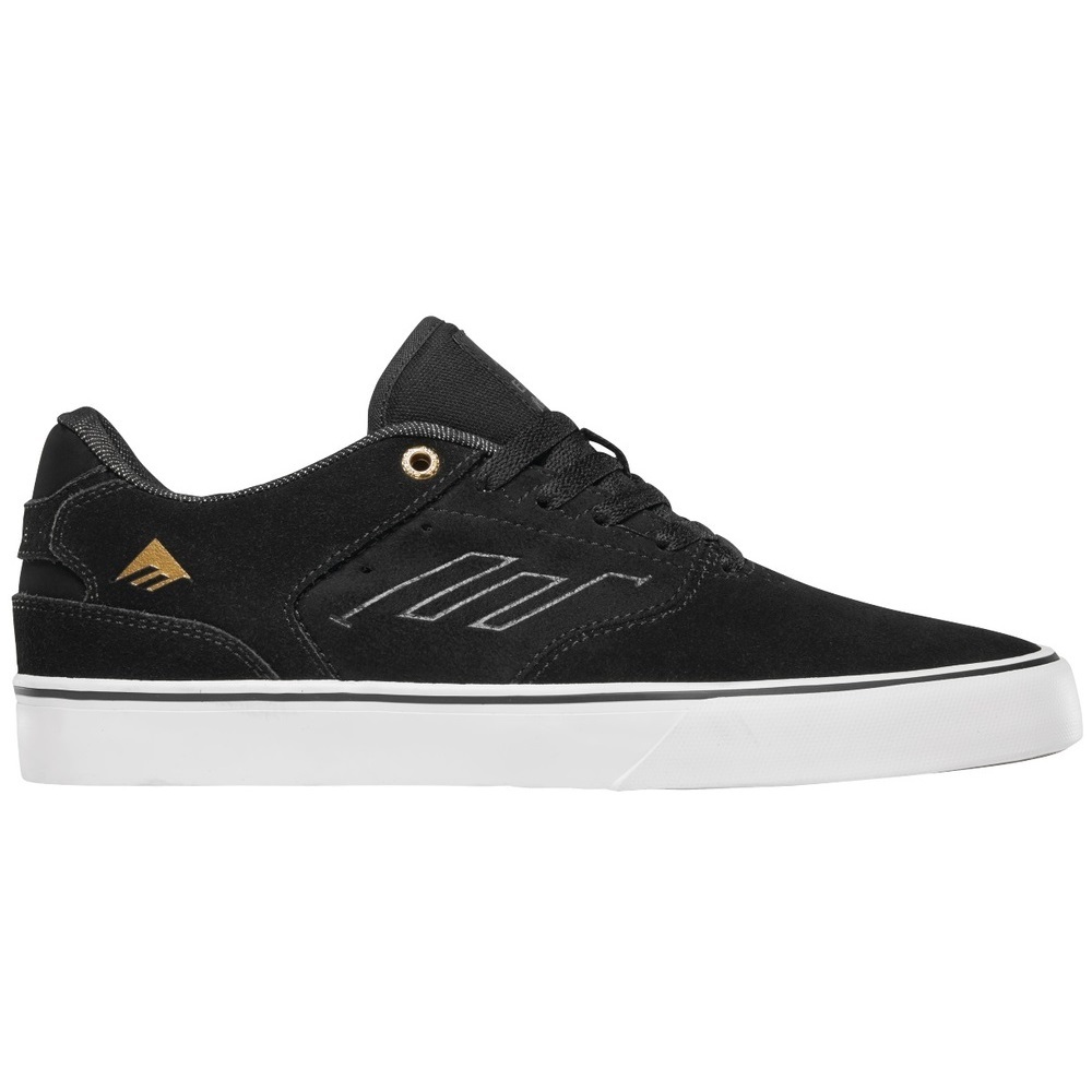 Emerica The Low Vulc Black Gold White Mens Skate Shoes [Size: US 10]
