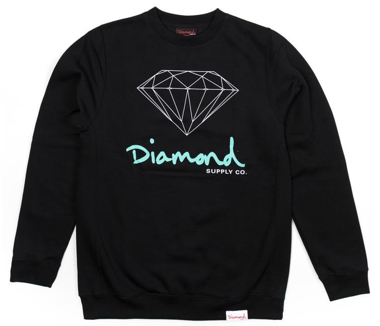 Diamond Supply Co Og Sign Sweatshirt Charcoal Heather