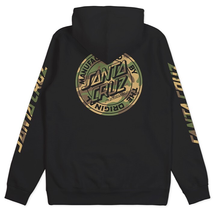 Santa Cruz Camo MFG Dot Pop Hoodie Black Size Medium