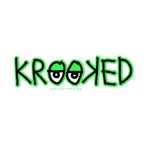 Krooked Eyes Green Medium x 1 Skateboard Sticker
