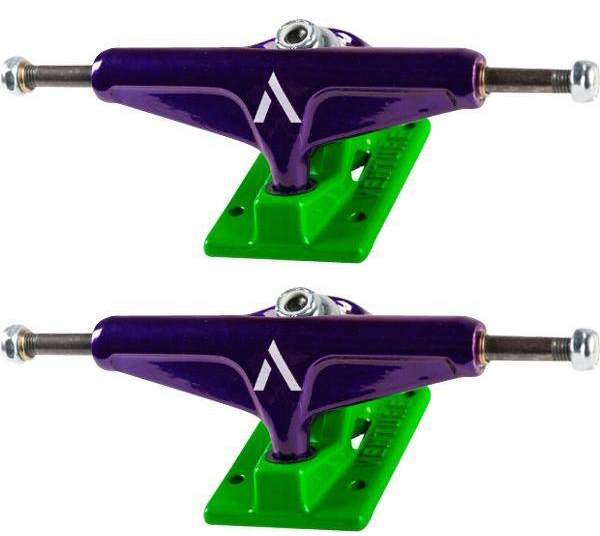 Venture Skateboard Trucks 5.0 Mid Purple Green Set Of 2 Trucks