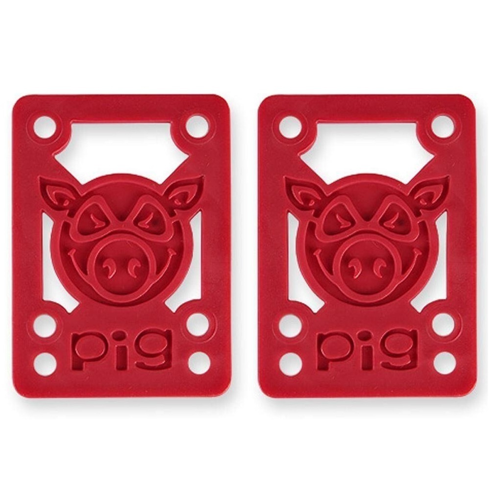 Pig Hard 1/8 Pair Red Pile Riser Pads